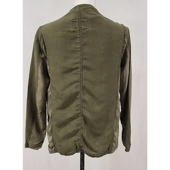 BLANKNYC Drape Front Cardigan Jacket Olive Green Linen Blend Women's Size XS EUC - Picture 4 of 9